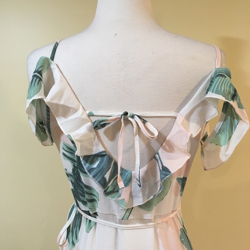 Cold Shoulder Tie Back Floral Dress - Picture 6 of 6
